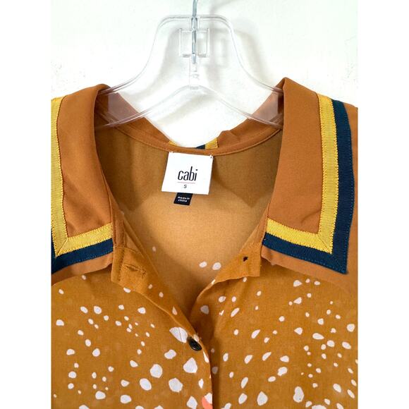 CAbi Sleeveless Collar Blouse Tan Size Small - Picture 3 of 7